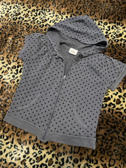 polka dot zip up
