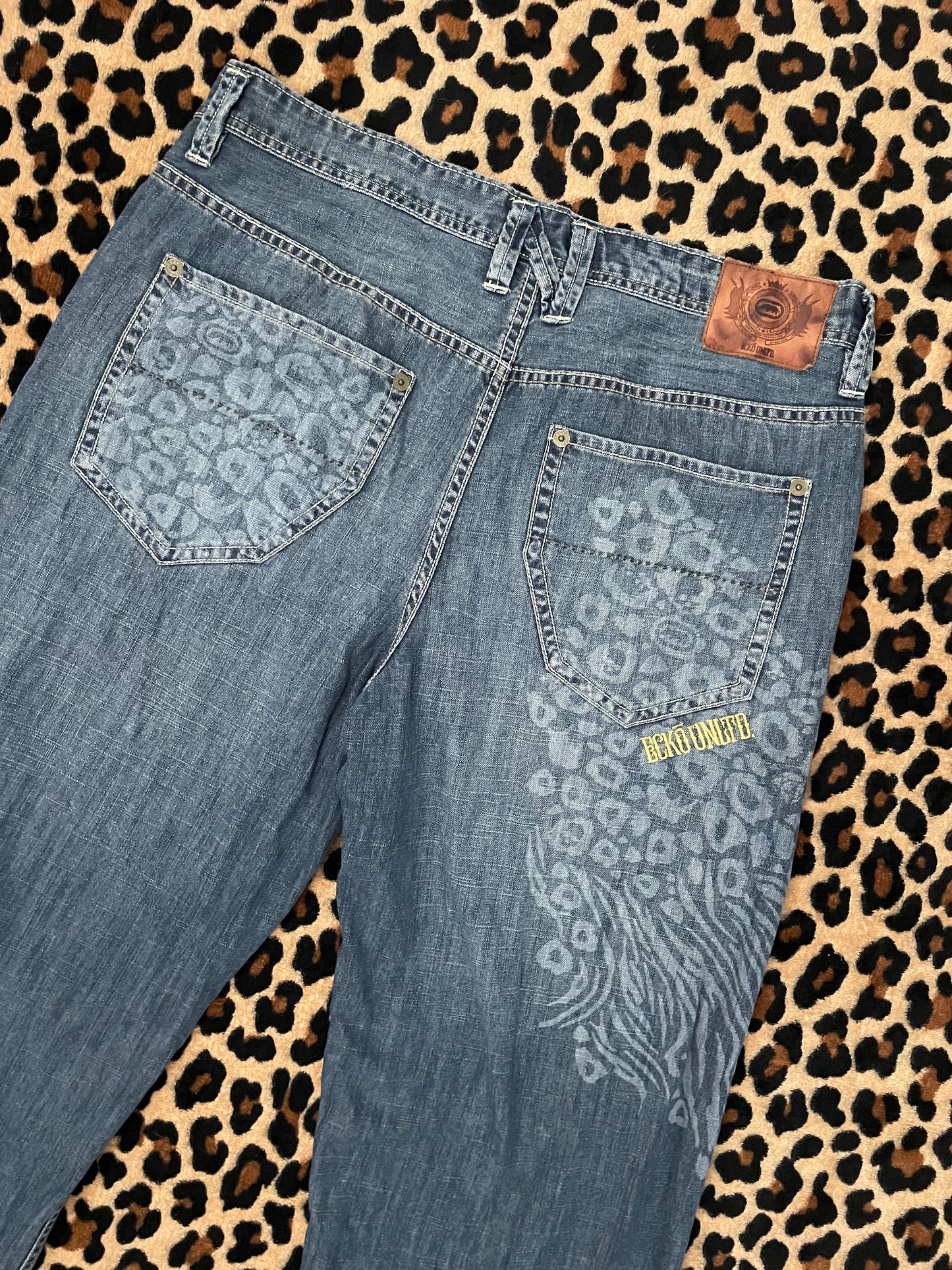 ecko unlimited animal print jeans