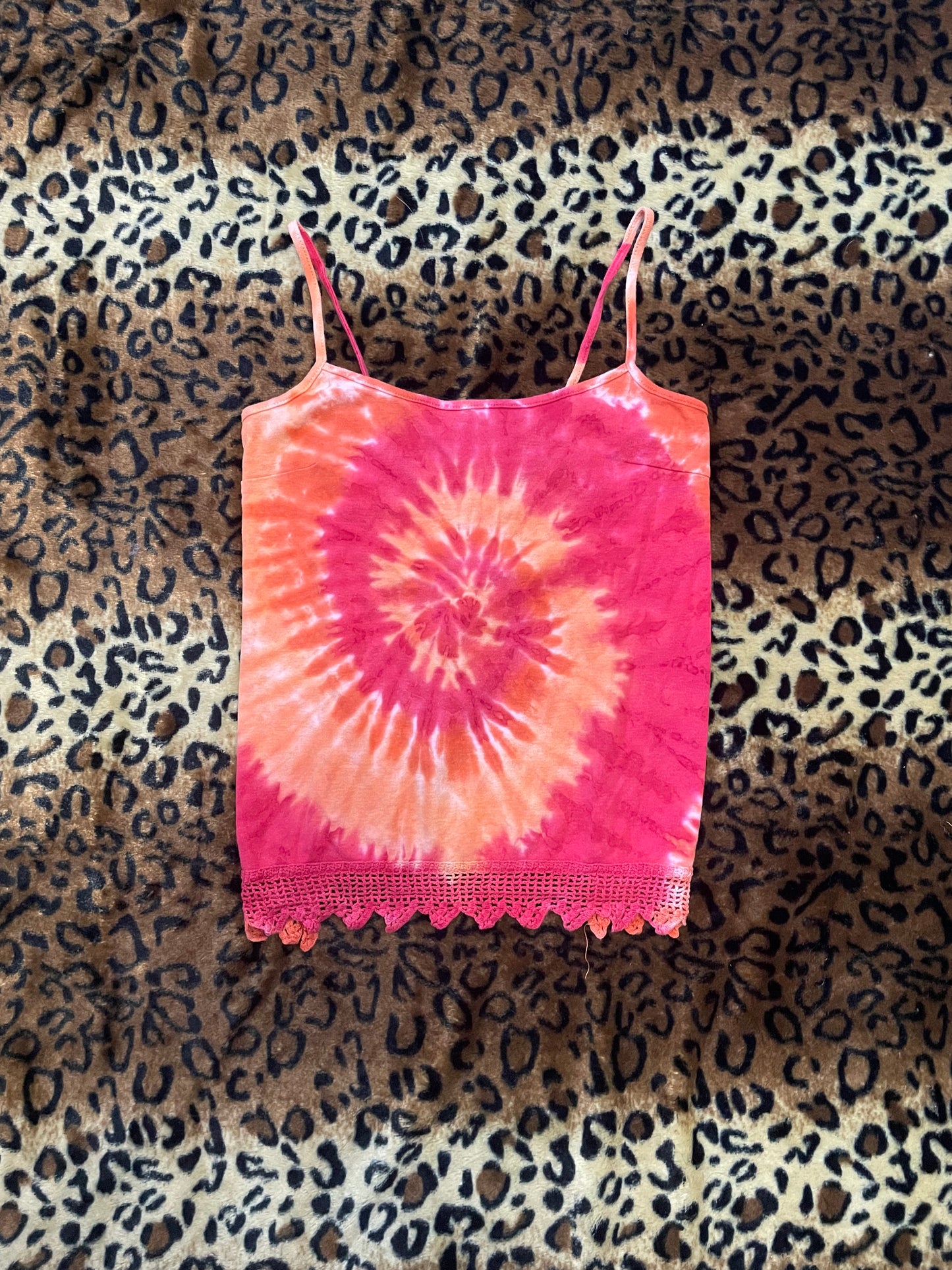 self esteem backless tie dye tank