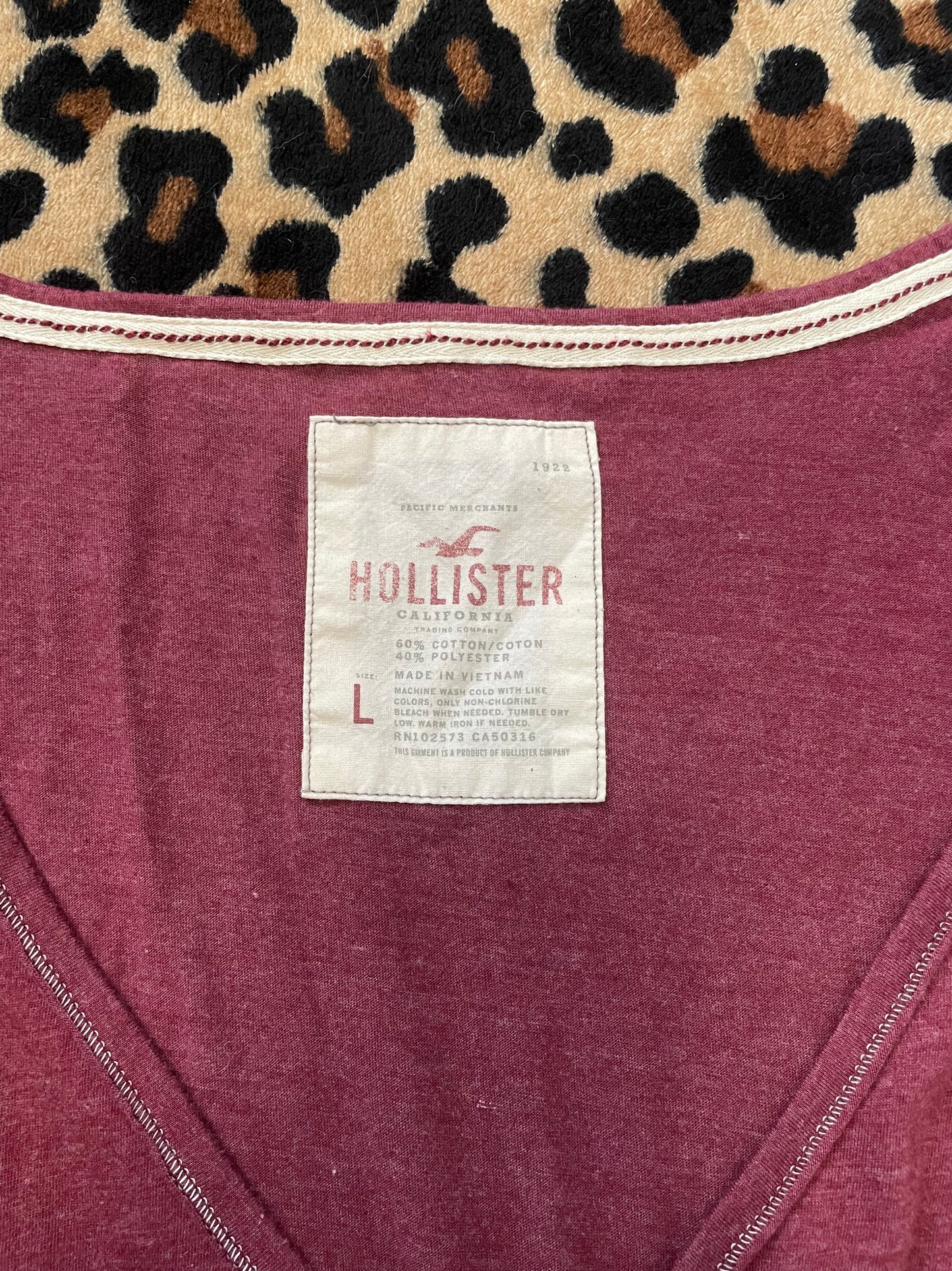 hollister babydoll quarter sleeve top