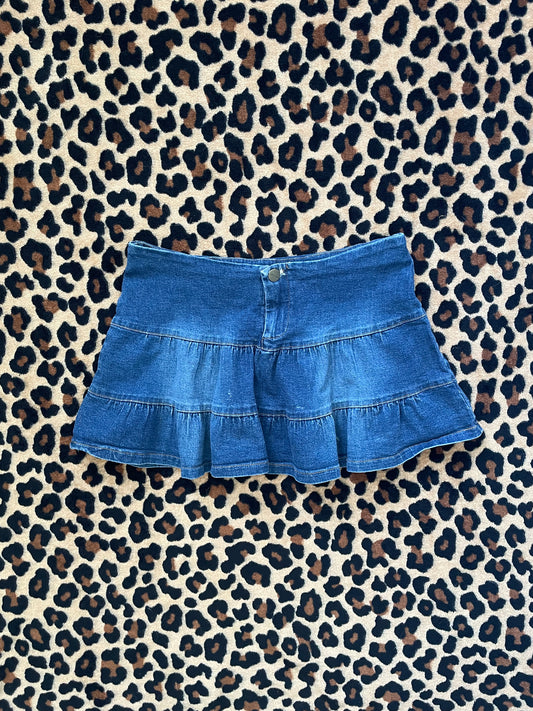 forever21 denim mini skirt